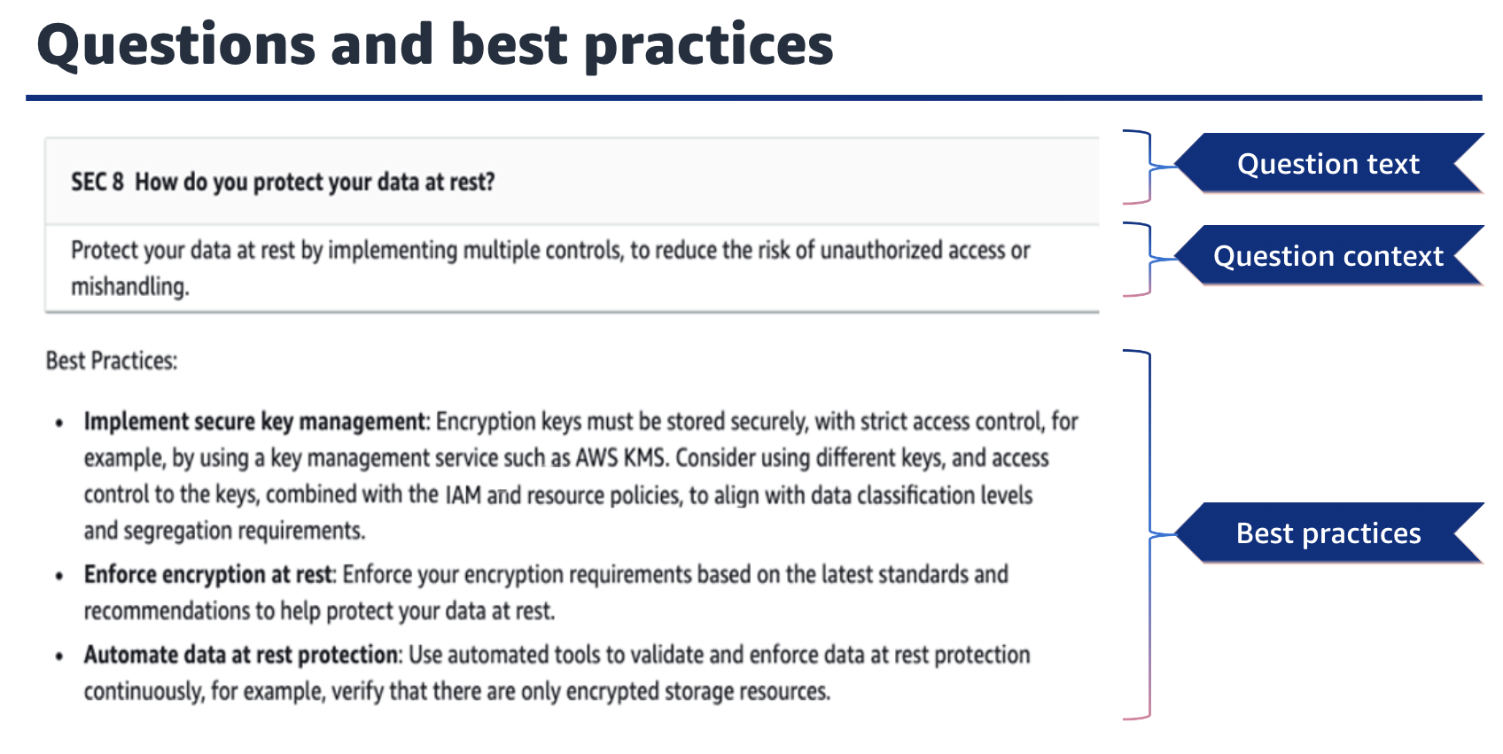 Questions and best practices